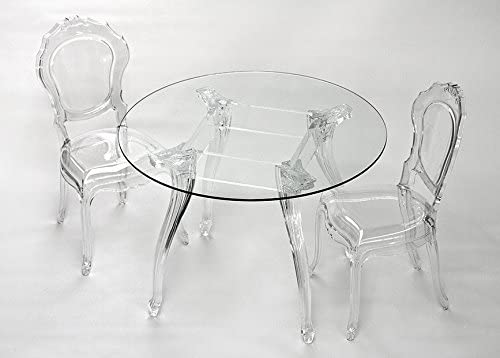 Careg - set 2 pezzi - sedie LUX serie Regis in policarbonato trasparente made in Italy